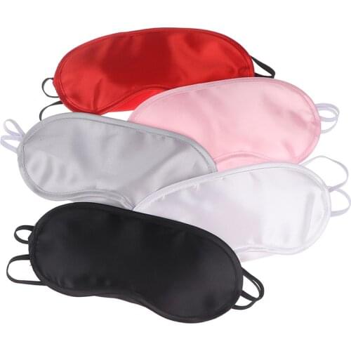 1PC Silk Sleep Eye Mask Padded Shade Eye Cover Patch Sleeping Mask Eyemask Blindfolds Travel Relax Rest Women Men