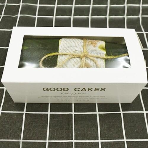 10pcs/Set Cake Storage Box Swiss Roll Packaging Box Baking Donut Package for Wedding Party Gift