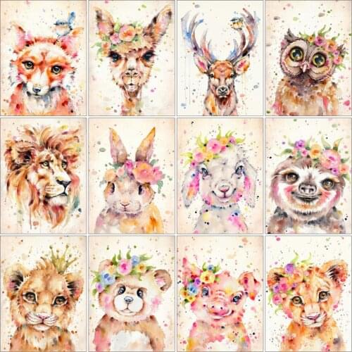 EverShine Diamond Mosaic Deer Picture Rhinestones Diamond Painting Cartoon Cross Stitch Handmade Hobby Art Sale Home Decor Gift