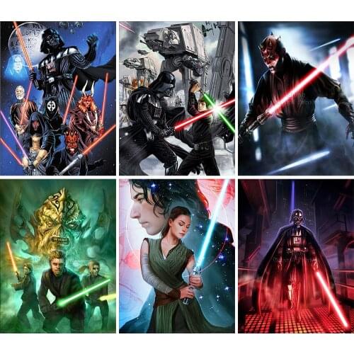 Diamond Painting Star Wars Laser Sword Jedi Knight Full Square Round 5D DIY Art Gift Embroidery Cross Stitch Mosaic Home Decor