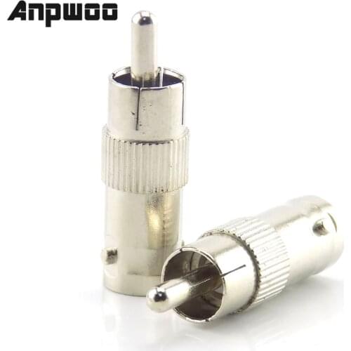 ANPWOO 2/5/10Pcs Splitter Plug Adapter Rca Bnc Connector Female To Rca Connector Male Coupler For Cctv Rg59 Cable
