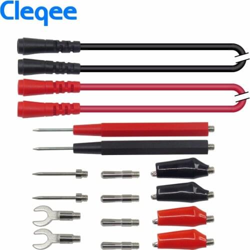 Cleqee P1500 Test Lead Kit Replaceable Test Wire Probe for Digital Multimeter Feeler Crocodile Alligator Clip Test Pins Needles