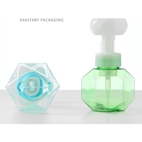 Flower Shape Foam For Soap Dispenser Foaming Pump Plastic Clear Bottle Travel Shower Gel Foam Pump Bottle For Bathroom
