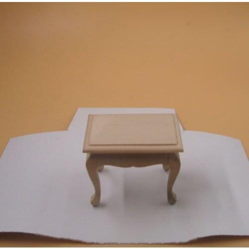 G08-X347 children gift Toy 1:12 Dollhouse mini Miniature rement wooden Plain side table 1pcs