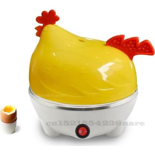 Stainless Steel Electric Egg Steamer Chicken Head Nti-dry Kitchen Hen Mini Steamer Egg Cooker Breakfast Maker Machine for 7 Eggs