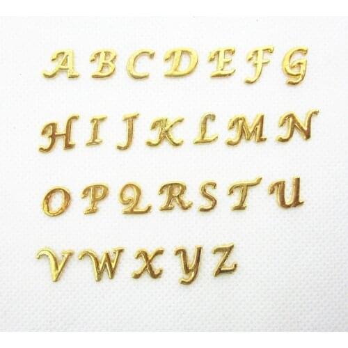 Hot selling 260pcs/lot A-Z 26 alphabet letter floating charms living glass floating pendant lockets for diy jewelry