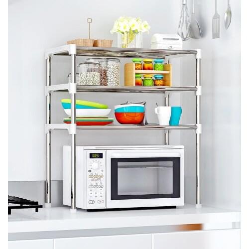 Kitchen Storage Shelf Rack Microwave Oven Shelving Unit Storage Racks Kitchen Shelving Holders Multi Use Organizer Organizador