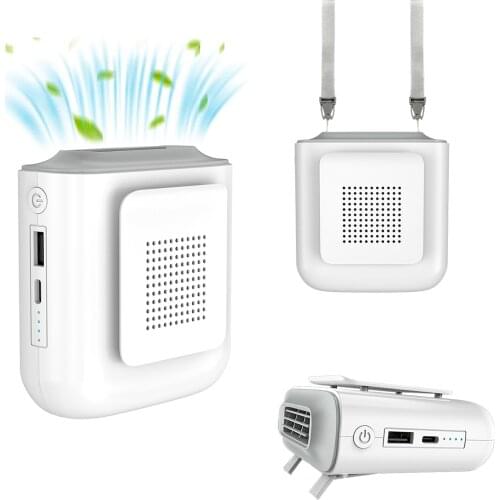 Mini Portable Fan Waist Clip Fan USB Rechargeable Air Conditioner For Outdoor Working Camping Fishing Flashlight Fan