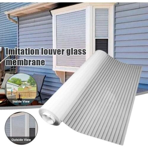 Window Striped Sticker Frosted Opaque Glass Self-adhesive Window Film Privacy White Sticker Home Decoration Bathroom Balcony