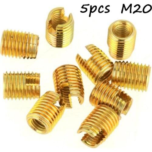 Galvanized Self Tapping insert Screw 5pcs 302 Slotted Type Wire Thread Insert Nut Repair M20