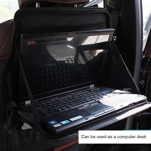 Car Seat Back Organizer Bag Car Storage Organizer Foldable Table Tray Travel Storage Bag DVD Laptop Holder Tray Tidy Organiser