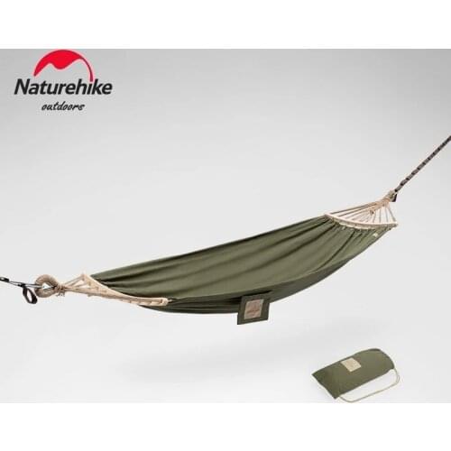 Naturehike New Camping Hammock Accessories Portable Outdoor Anti Rollover 250kg Bearing Weight Canvas Hammock Swing Camping Tent