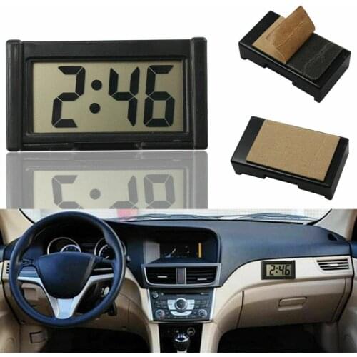 Dashboard Time Bracket Vehicle Electronic Digital Car Dashboard Ultra-thin LCD Digital Display Electronic Clock with Calendar