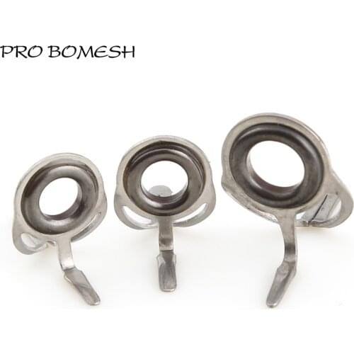 Pro Bomesh 8pcs/Kit 8#-20# Casting Guide SIC Ring Stainless Steel Guide DIY Bass Rod Custom Rod Building Accessory