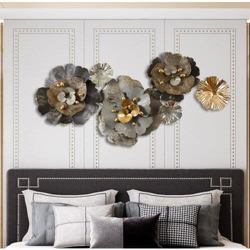 Modern Simple Style Home Accessories Iron Metal Hollow Wall Decoration Sofa Wall Painting On The Background Clubhouse Room Decor