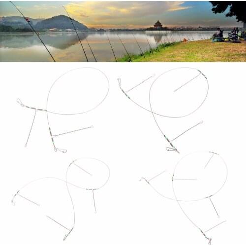 Sea Fishing Swivel String Hook Anti-Winding Steel Rigs Wire Leader Hooks Line