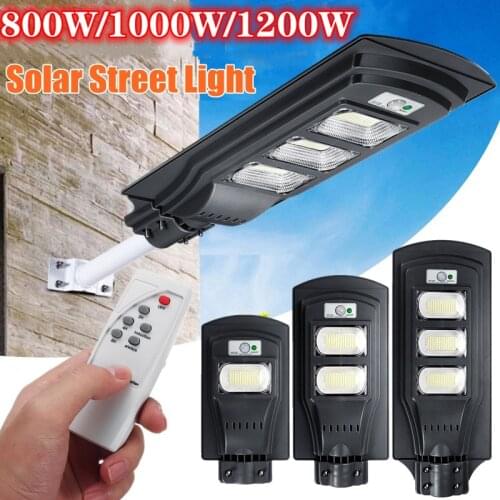 IP65 800W/1000W/1200W LED Solar Lamp Wall Street Light Super Bright Radar PIR Motion Sensor Outdoor Garden Security Lamp