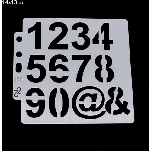 Number Layering Stencils graffiti hand copied board hollowed out photo album graphic spray painting tool