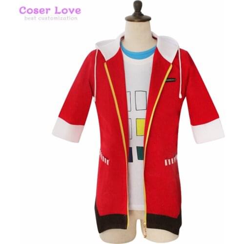 Tsukiuta The Animation Shiwasu Kakeru December Coat T-shirt Cosplay Costume Halloween party costume