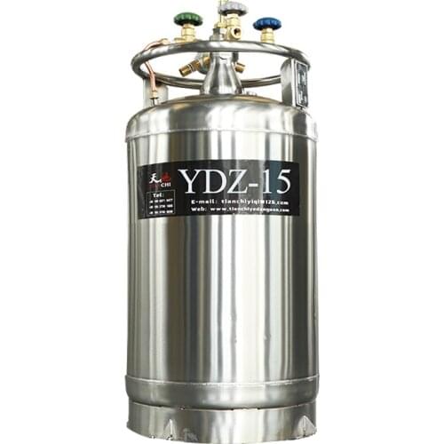 YDZ-15 stainless steel nitrogen tank small Self-Pressurised liquid nitrogen storage containers For Cryogenic Freezer