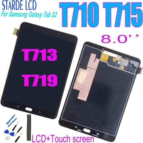 8.0 Inch For Samsung Galaxy Tab S2 Display SM-T710 T713 T715 T719 LCD Display Touch Screen Digitizer Assembly Repair