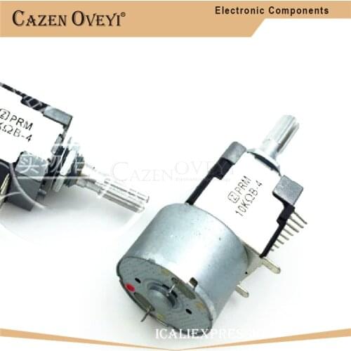 1pcs/lot Z domestic single row of 8 feet with motor double potentiometer B10K 10KB-4 [WHE1615] handle length 25MM flowers