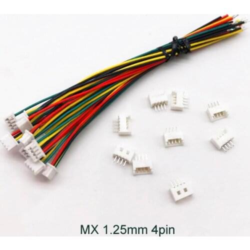 10SETS Micro Mni JST 1.25mm 4-Pin Male & Female Connector Plug with Wires Cables