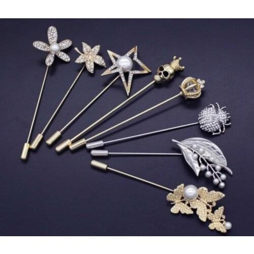 10pcs/lot New Fashion Simpile Design Brooch Pins For Women Men Suit Pin Fine Jewelry
