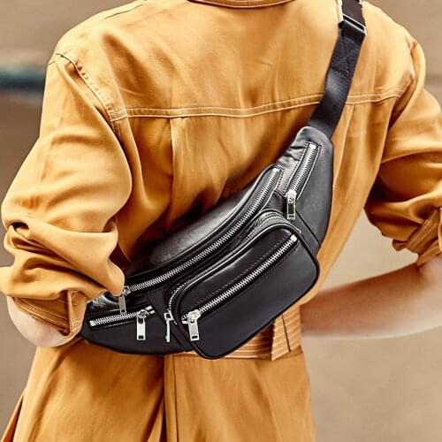 2021 New Designer Women Genuine Leather Crossbody Bag Chest Bag Pack One Shoulder Strap Messenger Bags Fashion Women Bag Casual