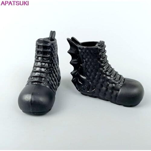 Black Fish Fashion Doll Shoes for Ken Boy Doll Boots for Barbies Boyfriend Prince Ken Dollhouse Accessories Kid Toys 1/6