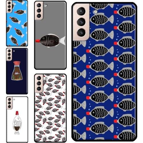 Sushi Soy Fish Silicone Soft Case For Samsung Galaxy S10 Plus S8 S9 S20 FE S21 Ultra Note 20 Ultra Coque