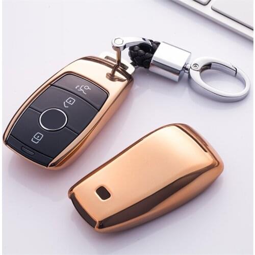 TPU Car Key Cover Case For Mercedes Benz W211 E Class A W176 W203 W204 W205 GLA CLA AMG W177 W124 W213 SLK Key Ring Accessories