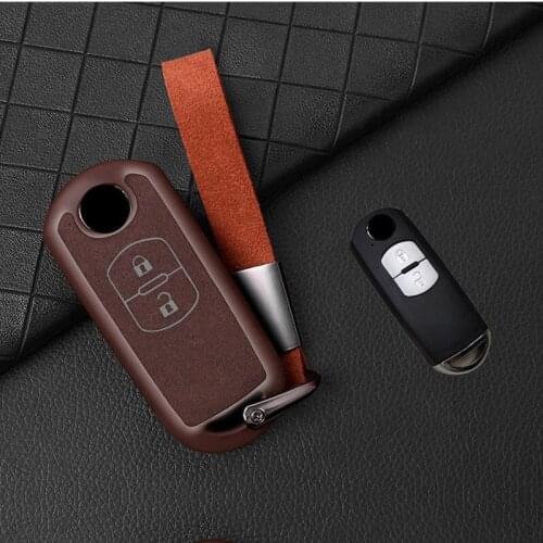 For Mazda 2 3 6 Axela Atenza CX-5 CX5 CX-7 CX-9 2014~17 Auto Accessories Colorful New Faux Flip Fur TPU Full Cover Car Key Case
