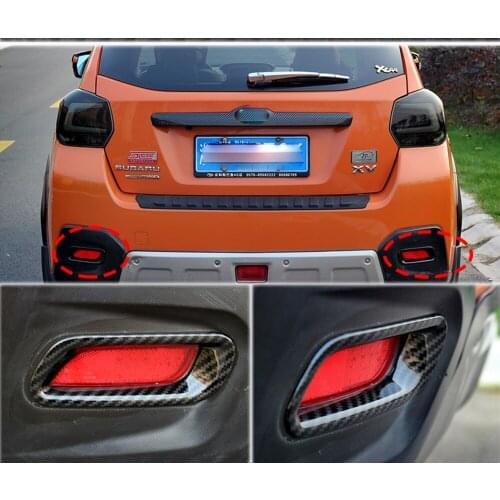 For Subaru XV 2012 2013 2014 2015 ABS Car Front Or Rear Bumper Fog Lamp light Frame Cover Sticker Trim Car Styling Auto Parts