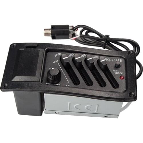 EQ-7545R 4-Band EQ Equalizer Acoustic Guitar Preamp Piezo Pickup Guitar