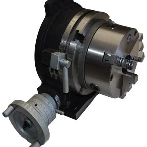 HV-6/TSL150 Horizontal and Vertical Rotary Table Jaw Chuck with 5 Inch 3 Cast Iron Manual Operation Milling Drilling Machine