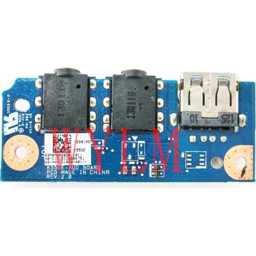 K55DE For ASUS K55D K55DE K55N K55DR Laptop Audio USB 2.0 IO Board Interface Board JACK Board 100% Tested Working