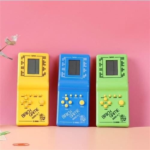 Classic Handheld Game Machine Tetris Game Kids Game Console Toy with Music Playback Retro Children Pleasure Games Player