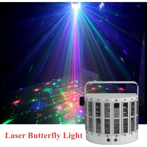 Mini disco light LED butterfly laser projector Christmas party DJ lighting wedding disco party family club show