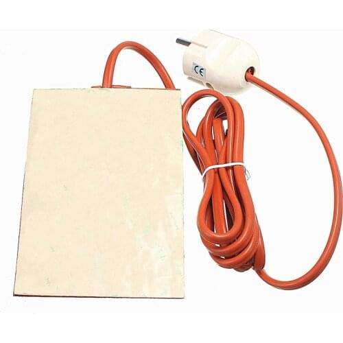 250W 220-240V Engine Block Hydraulic Tank Heating Plate Oil Pan Sump Tank Heater Pad Silicone Heater Pad With EU Plug 9x13cm