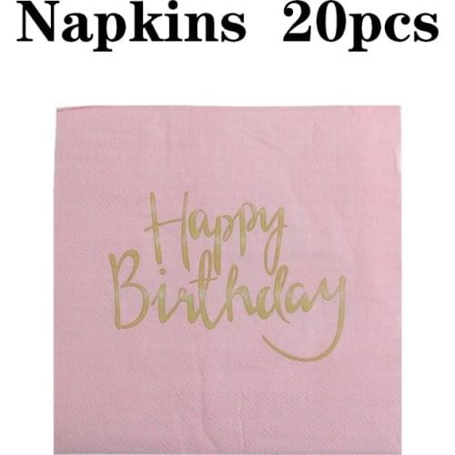 Disposable pink gold paper towels, party table accessories, paper towels, birthday party and wedding party accessories