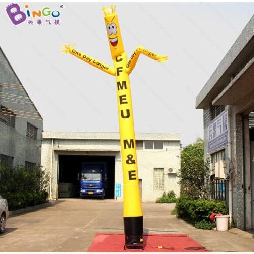 Personalized 20 feet yellow inflatable sky dancer / air blower sky dancer / 6 meters height sky dancer balloon toys