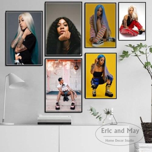 Posters And Prints Canvas Painting Rico Nasty Hip Hop Music Wall Pictures For Living Room Vintage Decorative Home Decor Affiche