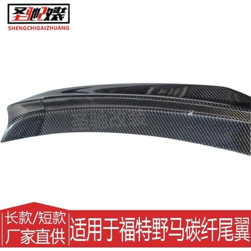 Suitable For Factory Direct Supply Ford Mustang Modified Carbon Fiber Car Tail Long Non Perforated Rear Spoiler