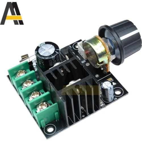 DC 32V 24V 10A Auto PWM DC 12V-40V Motor Speed Controller Voltage Regulator Governor Knob Switch Dimmer 400W Board Module