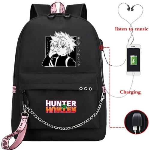 Anime Manga HxH Backpack Grils School back pack Bags Hunter X Hunter Bagpack Schoolbag Harajuku Large Laptop Bookbag Men Women