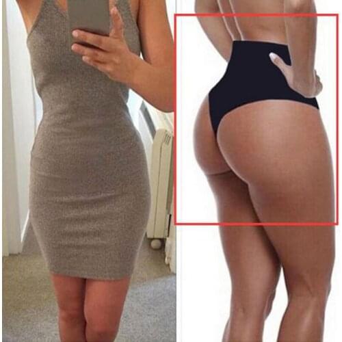 Sexy Seamless Panties Cotton Womens Underwear High-Waist Thong Solid Color Pantys Lingerie Plus Size Xs-3XL