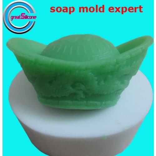 Dragon Design Soap Mold Candle Molds Chinese Gold Ingot Design Silicone Mold for Soap Candle Making