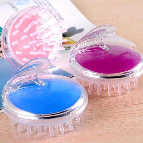 Silicone Head Massage Scalp Brush Hair Shower Bath Spa Slimming Comb Head Body Scalp Shampoo Hair Wash Massage Brush