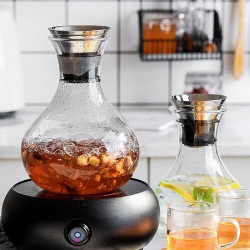 Large Capacity Kettle Drip-Free Glass Pitcher with Lid High Temperature Resistant Household Ice Tea Jar Cold Water Jug
